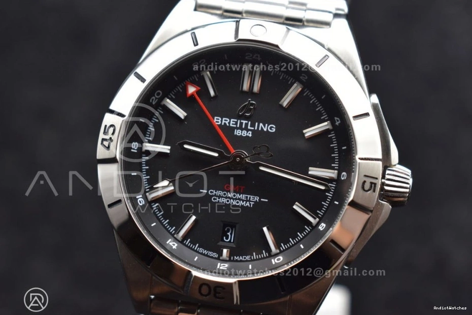 UrbanStyle GMT Automatic Factory A 40mm 530 1:1 BLS Chronomat Breitling Black Bracelet Dial SS Best On Edition 0218